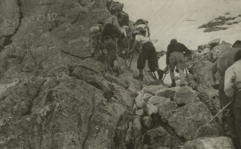Hikers on the Adamello. 1936
