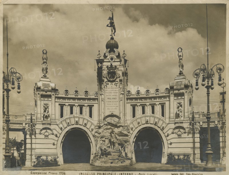 Milan Exhibition 1906: Main entrance building. 1906