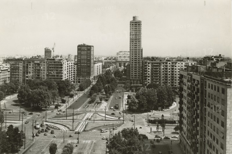 Republic Square in Milan. 1956