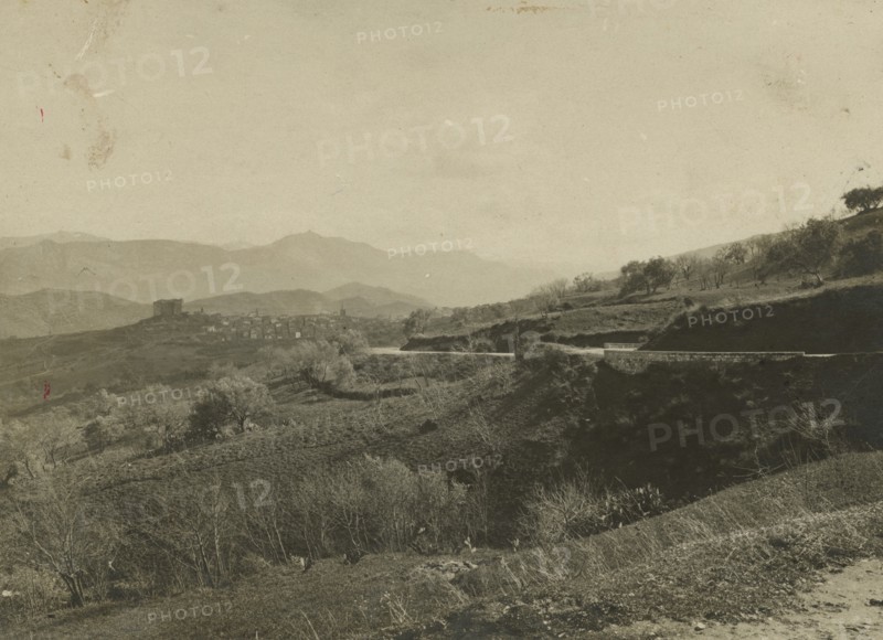 Winding road near Castelbuono. ca. 1910