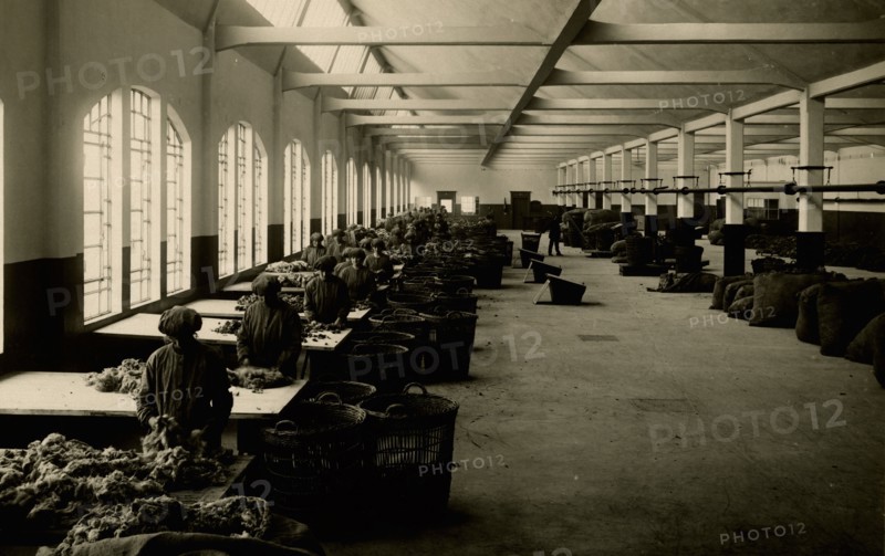 Wool processing at the Rossi factory in Vicenza