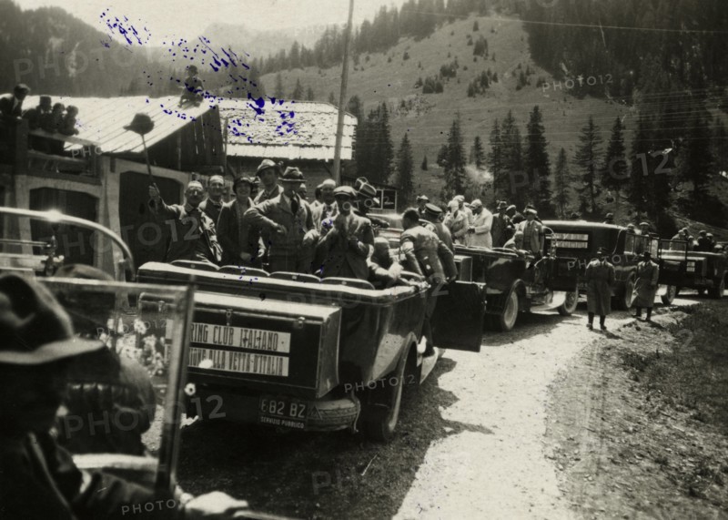 Toruing Club Italiano Members' cars in Corvara.