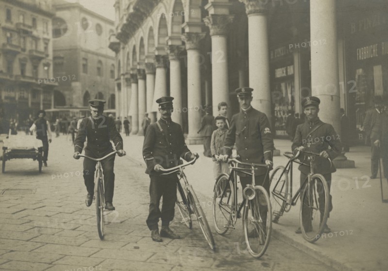 A small team of express delivery men.