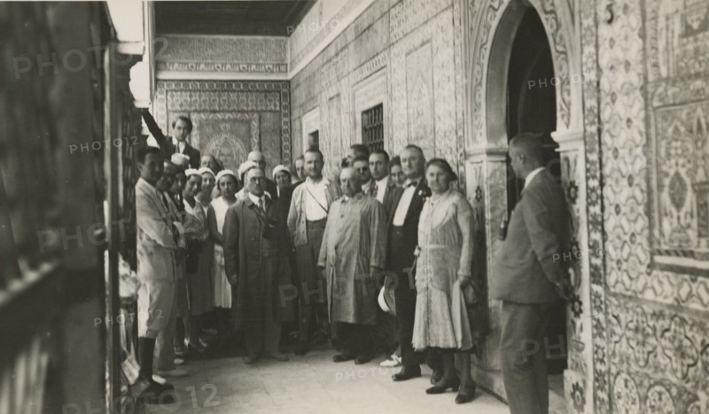 Hikers in the Gurgi Mosque in Tripoli.