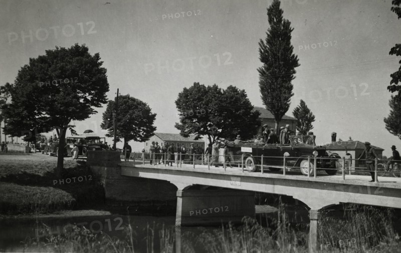 Touring Club Italiano Members along the reclaimed Lamone River.
