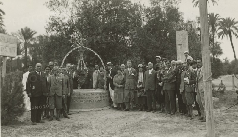 Excursionists at the well of Giama el-Turk. 
	
		1931
