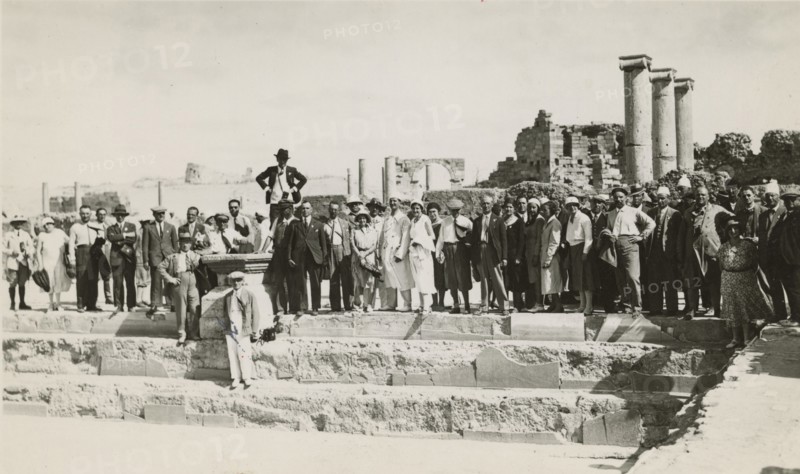 Excursionists at Leptis Magna. 
	
		1931
