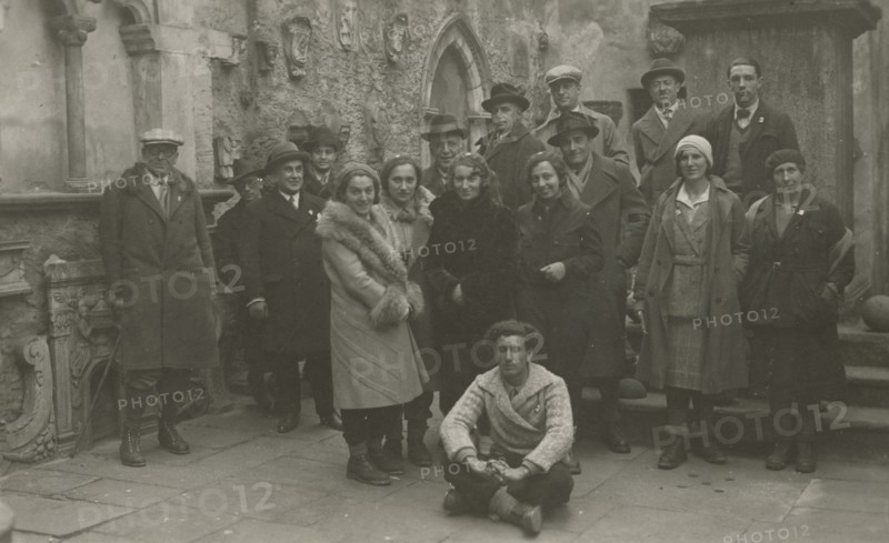 Members of the Touring Club Italiano  in front of Palazzo Silva in Domodossola. 
	
		1931