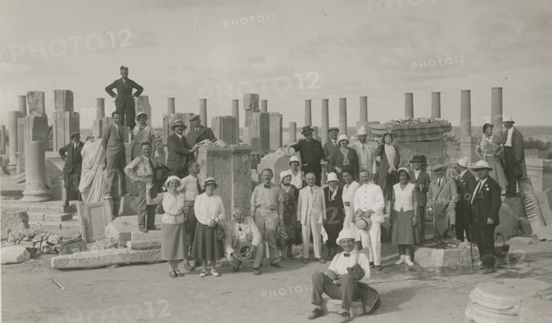 Excursionists at Leptis Magna. 
	
		1931
