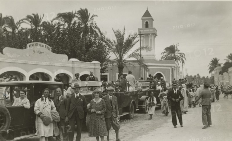 Excursionists in Suk el-Giuma. 
	
		1931