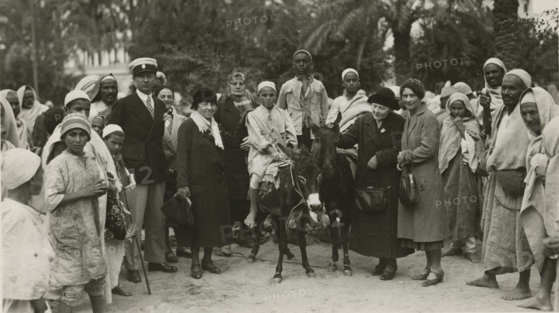 Excursionists in Libya together with some indigenous people. 1931