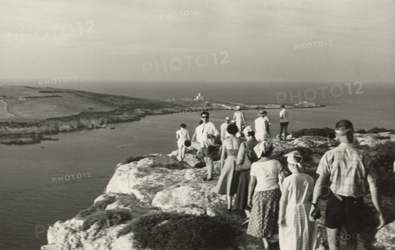 Touring Club Members  on a trip to the Tremiti Islands. 1959