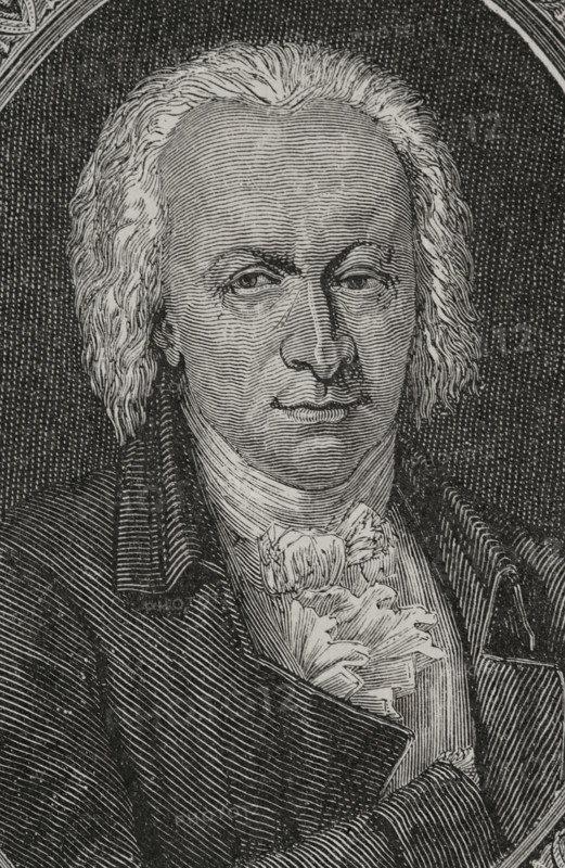 Stanislas de Boufflers (Stanislas Jean de Boufflers) (1738-1815). French statesman and writer. Portrait. Drawing by Hippolyte de la Charlerie. Engraving by Pannemaker. ""History of the French Revolution"". Volume I, 1876.