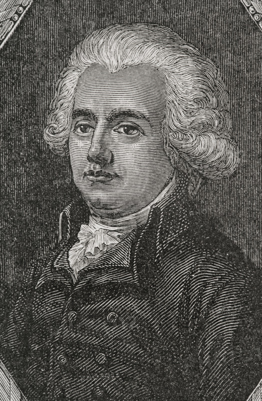 Jean-Nicolas Demeunier (1751-1814). French politician and essayist. A supporter of the French Revolution, he was elected deputy of the Third Estate for Paris to the Estates General of 1789. Portrait. Engraving by Pannemaker. ""History of the French Revolution"". Volume I, 1876.