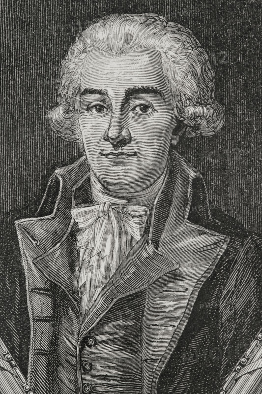 Charles Antoine Chasset (1745-1824). French lawyer and politician. Deputy of Beaujolais for the Third Estate to the Estates General of 1789. Elected deputy of Beaujolais at the National Assembly (1789-1791), and of Rhone at the National Convention (1792-1798). He was president of the Constituent Assembly (8 to 20 November 1790). He was a member of the Council of Five Hundred (1795) and later at the Council of Elders (1798). Senator from 1799 until the end of the French Empire. Having voted against the execution of Louis XVI, he was allowed to remain in France after the Bourbon Restoration. Portrait. Engraving by Pannemaker. ""History of the French Revolution"". Volume I, 1876.
