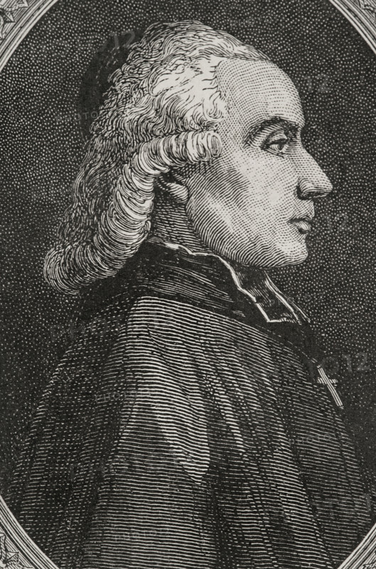 Anne Louis Henri de La Fare (1752-1829). French prelate and statesman. Bishop of Nancy (1787-1816), he was elected deputy for the clergy to the Estates General in 1789, then emigrated. Portrait. Engraving. ""History of the French Revolution"". Volume I, 1876.