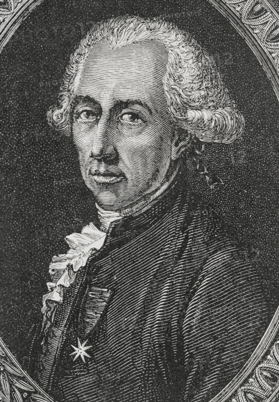 Louis-Alexandre de La Rochefoucauld d'Enville (1743-1792), 6th Duke of La Rochefoucauld. French nobleman and politician. Elected deputy of the nobility for Paris to the Estates General in 1789. He was executed on 4 September 1792, during the September Massacres. Portrait. Drawing by Hippolyte de la Charlerie. Engraving by Pannemaker. ""History of the French Revolution"". Volume I, 1876.