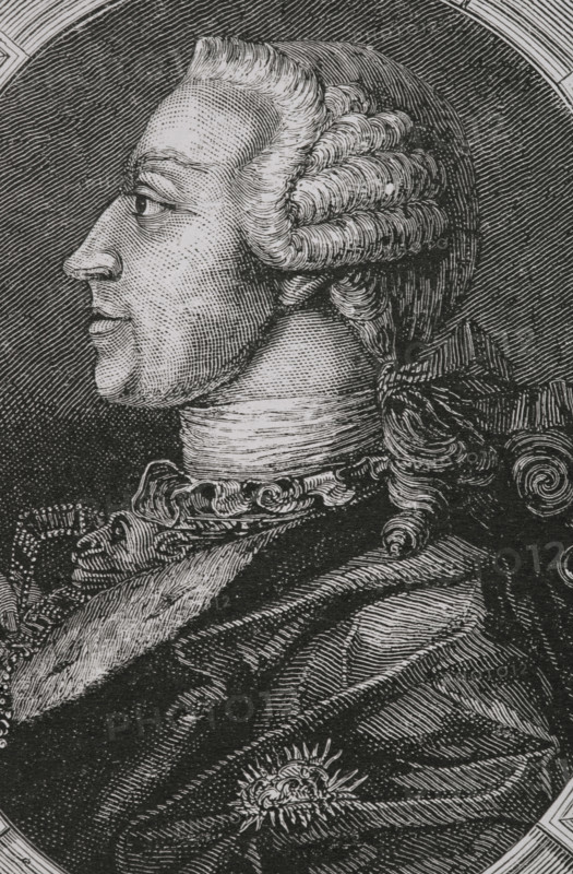 Victor Amadeus III (1726-1796). King of Sardinia (1773-1796). In 1792 he declared war on the French Republic, losing the Duchy of Savoy and the city of Nice in a war that lasted until the signing of the Treaty of Paris on 15 May 1796. Portrait. Engraving by Pannemaker. ""History of the French Revolution"". Volume I, part 2, 1879.