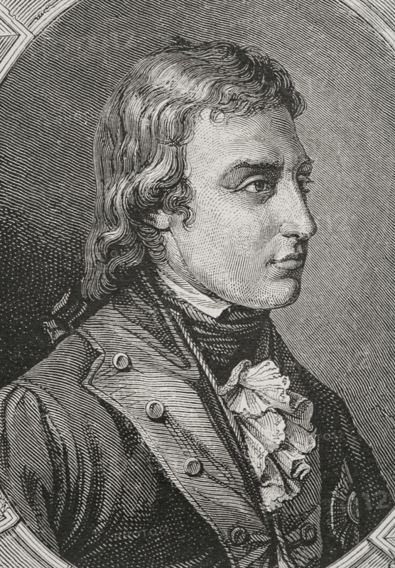 Frederick William II (1744-1797). King of Prussia (1786-1797). Portrait. Drawing by Lienard. Engraving. ""History of the French Revolution"". Volume I, part 2, 1879.
