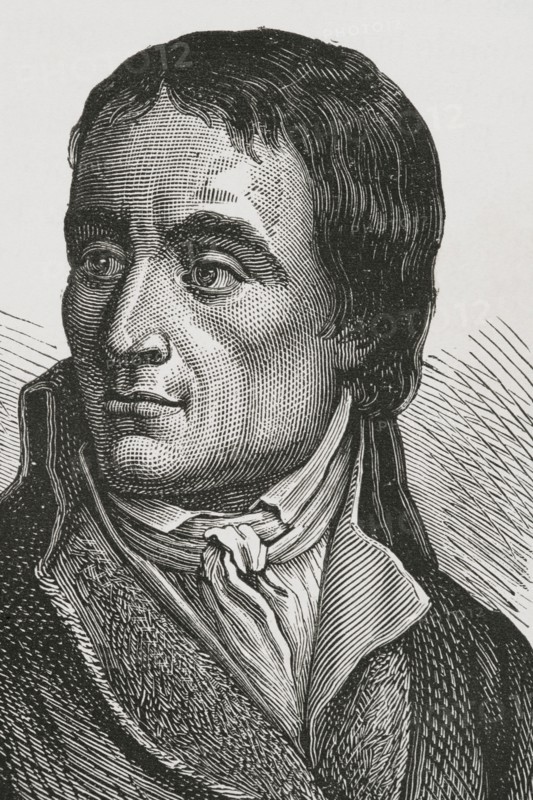 Jean-Baptiste Carrier (1756-1794). French revolutionary and politician, most notable for his bloody actions in the War in the Vendee, during the Reign of Terror (1793-1794). After the fall of Robespierre's government, Carrier was tried for war crimes by the Revolutionary Tribunal, found guilty and guillotined at the Place de Greve in Paris on 16 December 1794. Portrait. Engraving. ""History of the French Revolution"". Volume I, part 2, 1879.