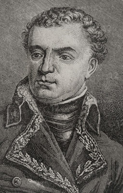 Catherine-Dominique de Perignon (1754-1818). French general during the French Revolutionary Wars, appointed Marshal of the Empire in 1804 by Napoleon Bonaparte. Portrait. Drawing by Jean Baptiste Lienard. Engraving by Pannemaker. ""History of the French Revolution"". Volume I, part 2, 1879.