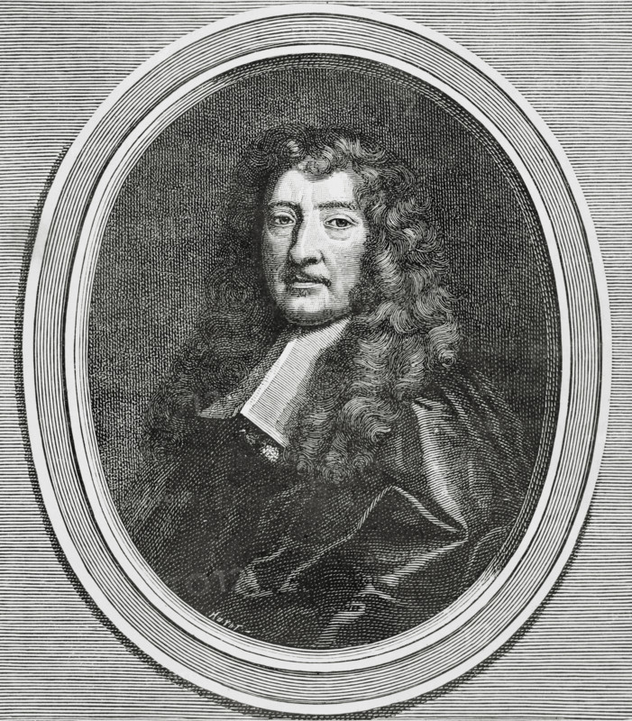 Olivier Patru (1604-1681). Lawyer at the Parliament of Paris and French writer. Member of the French Academy from 1640. Portrait. Engraving by Huyot after Jacques Lubin (1637-1695). XVIIme siecle: lettres, sciences et arts, France 1590-1700 (17th century: letters, sciences and arts), by Paul Lacroix. Published in Paris by Librairie de Firmin-Didot et Cie, 1882.