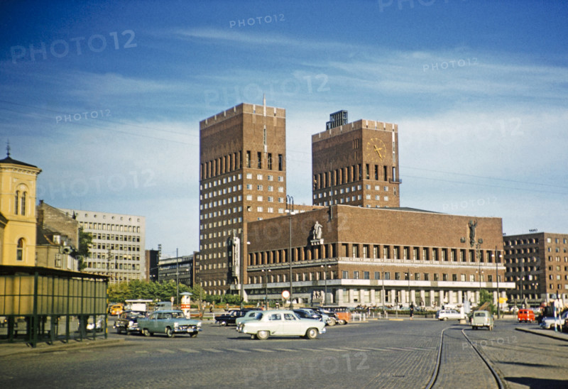 Radhuset, City Hall government building in city centre, Oslo, Norway, 1958 architects Arnstein Arneberg and Magnus Poulsson..
