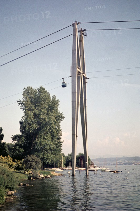 Cable car Lake Zurich, Zurich, Switzerland, Europe 1959.