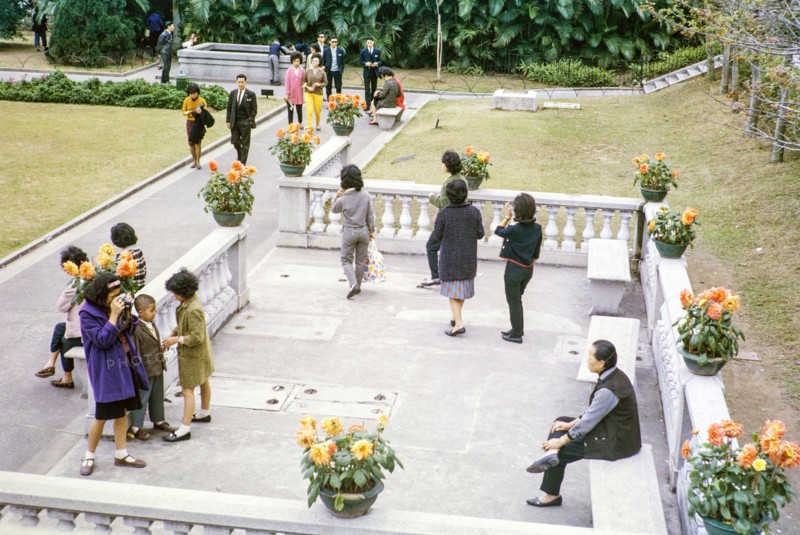 Sunday outings family photo, Mid Levels, Botanical Gardens, Hong Kong, Asia, 1964.