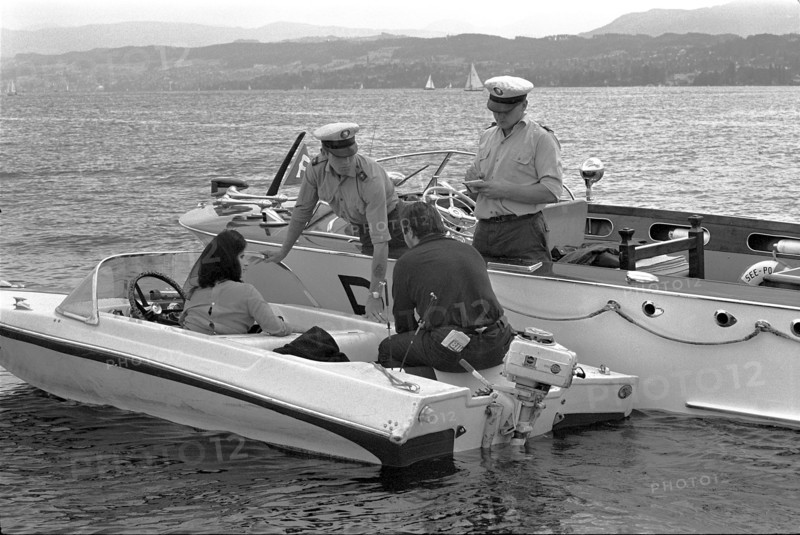 Water rescue police intervention, Zurich 1966