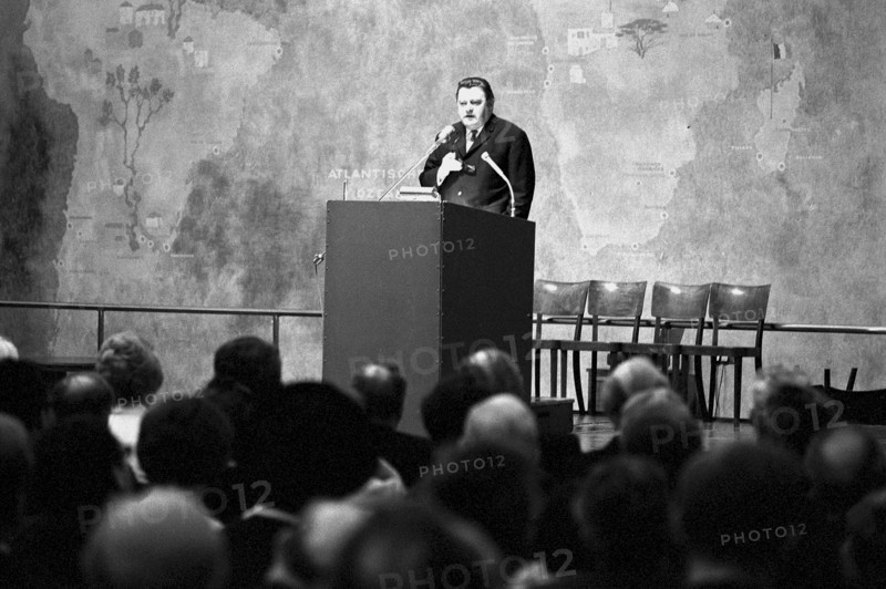 Franz Josef Strauss at Boersensaal, Zurich 1970