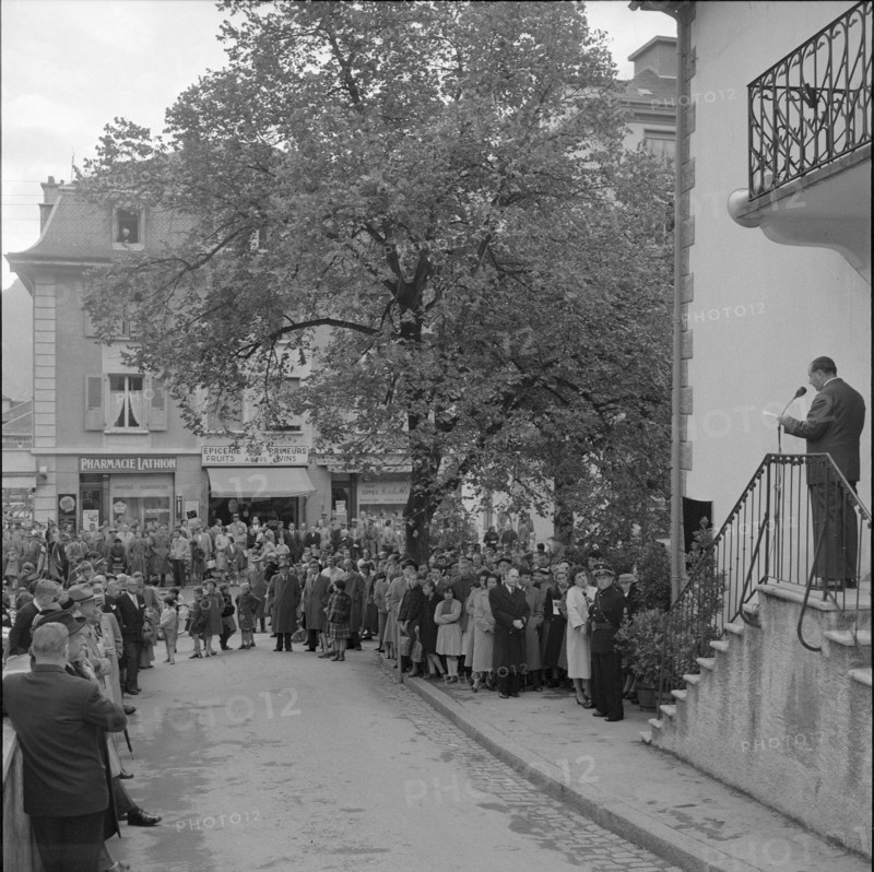Opening of the Rainer Maria Rilke-street in Sierre, 1956