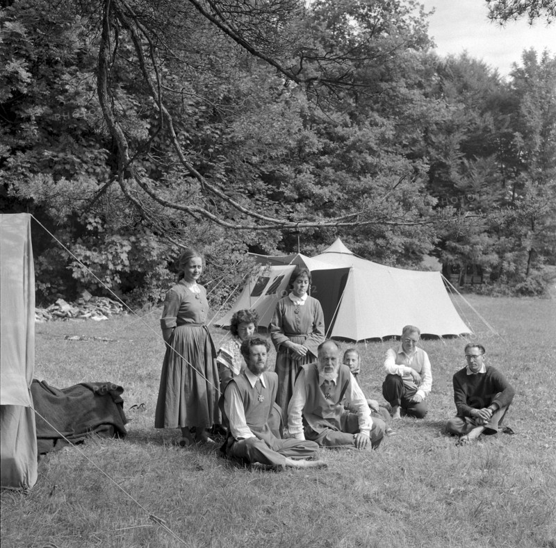 Joseph Lanza del Vasto, founder of ""The Community of the Ark"". Geneva 1958