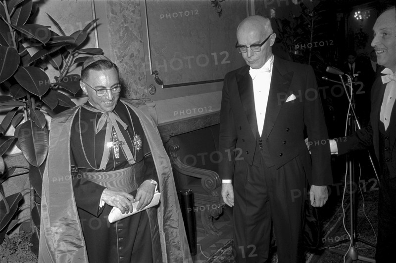 New Year reception at Federal Palace 1968: Monsignore Marchioni, W. Spuhler