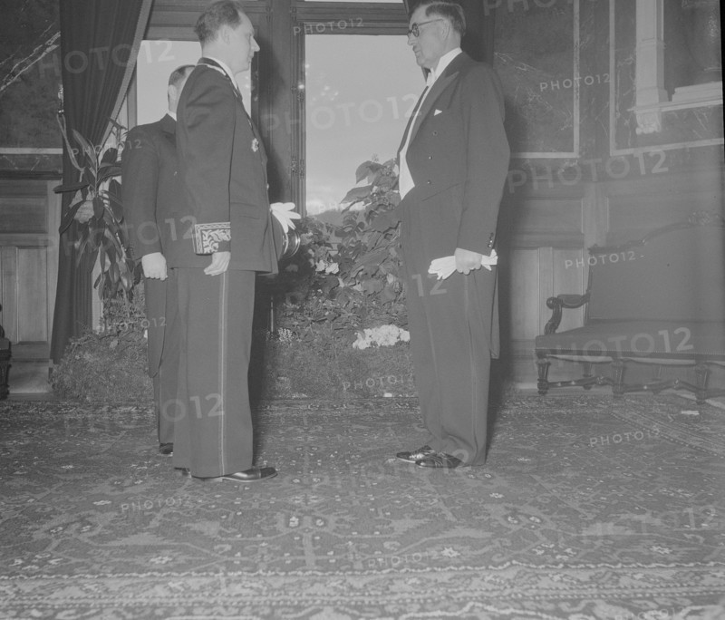 New Year reception at Federal Palace 1952: Molotchkov, Kobelt