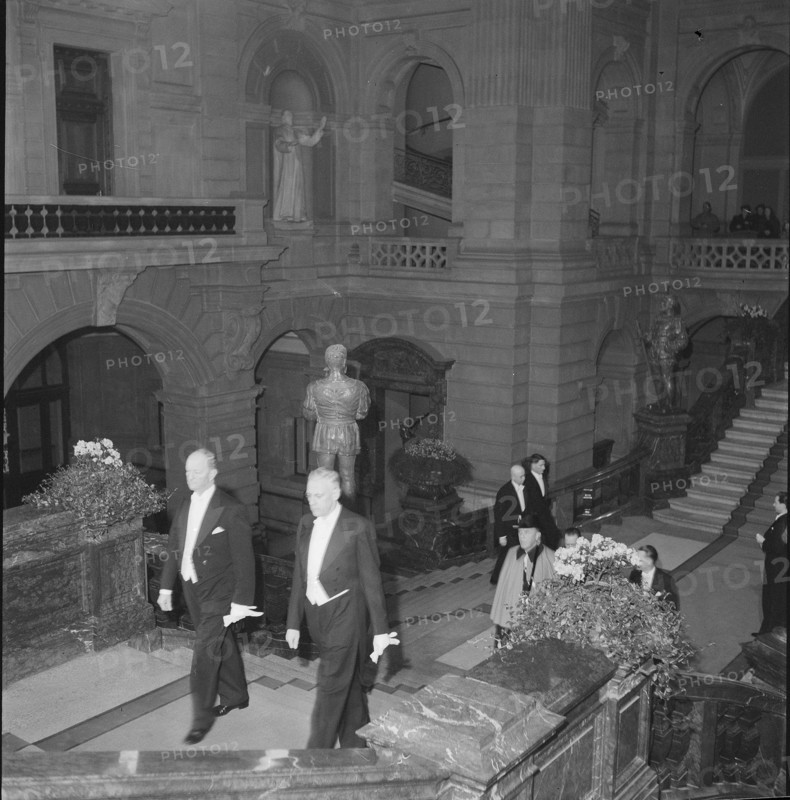 New Year reception at Federal Palace, Berne 1947: Seematter, Feldmann