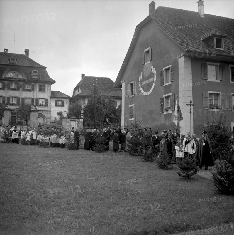 Inauguration of the provost of Beromunster, Msgr. Kopp, 1954