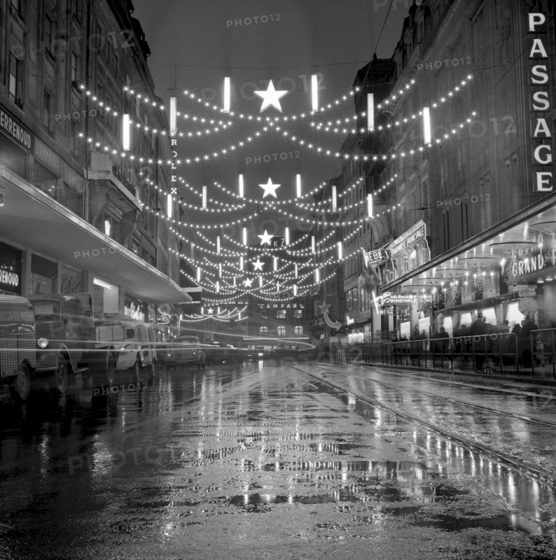 Christmas lighting Biel 1958