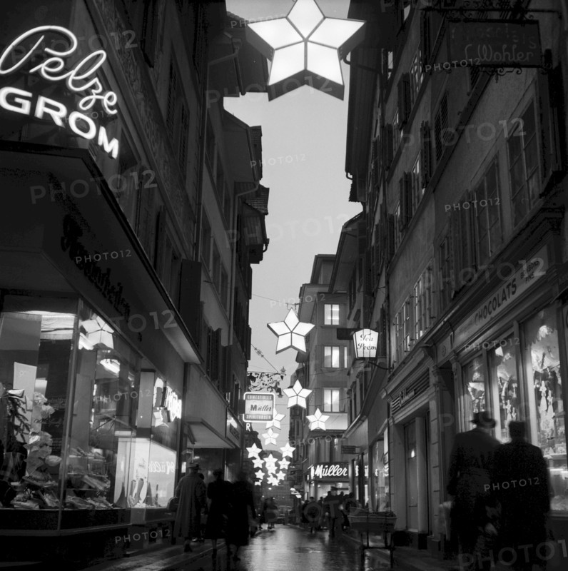 Christmas Lighting in Lucerne 1952