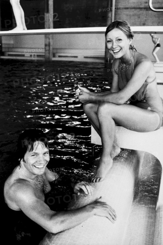 Marc Surer with his girlfriend Jacqueline Piota, 1982