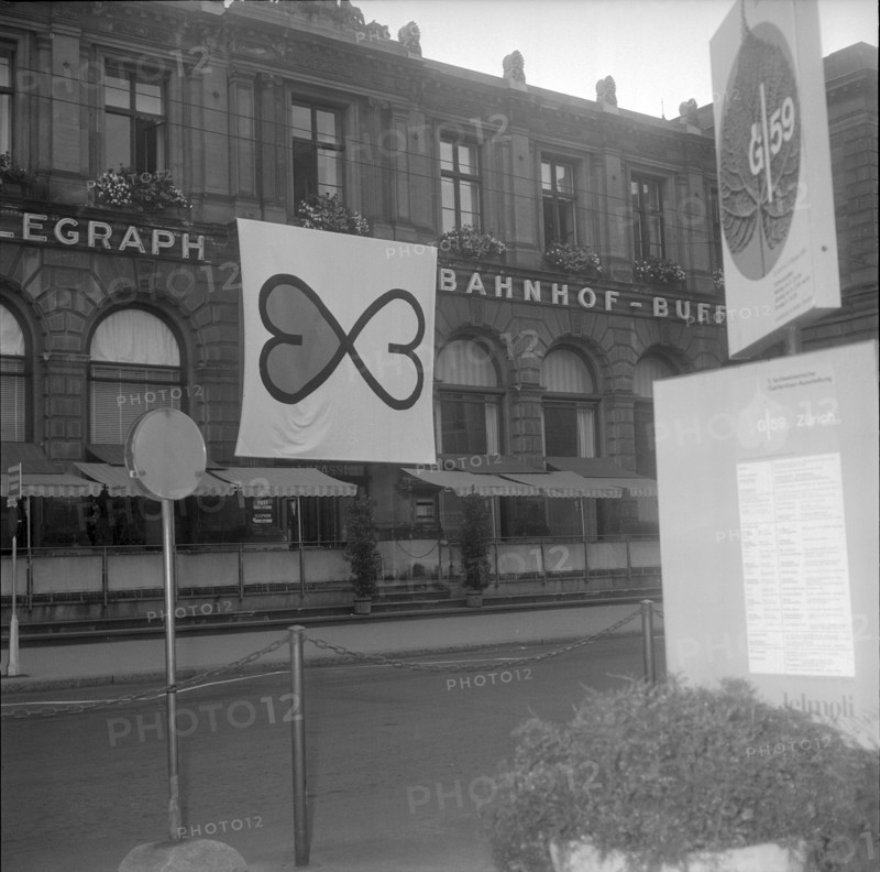Logo: ""Zurich freundlich und sauber"" 1959