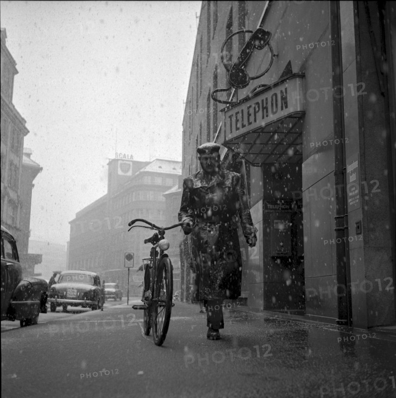 Snowstorm in Zurich, Januar 1957
