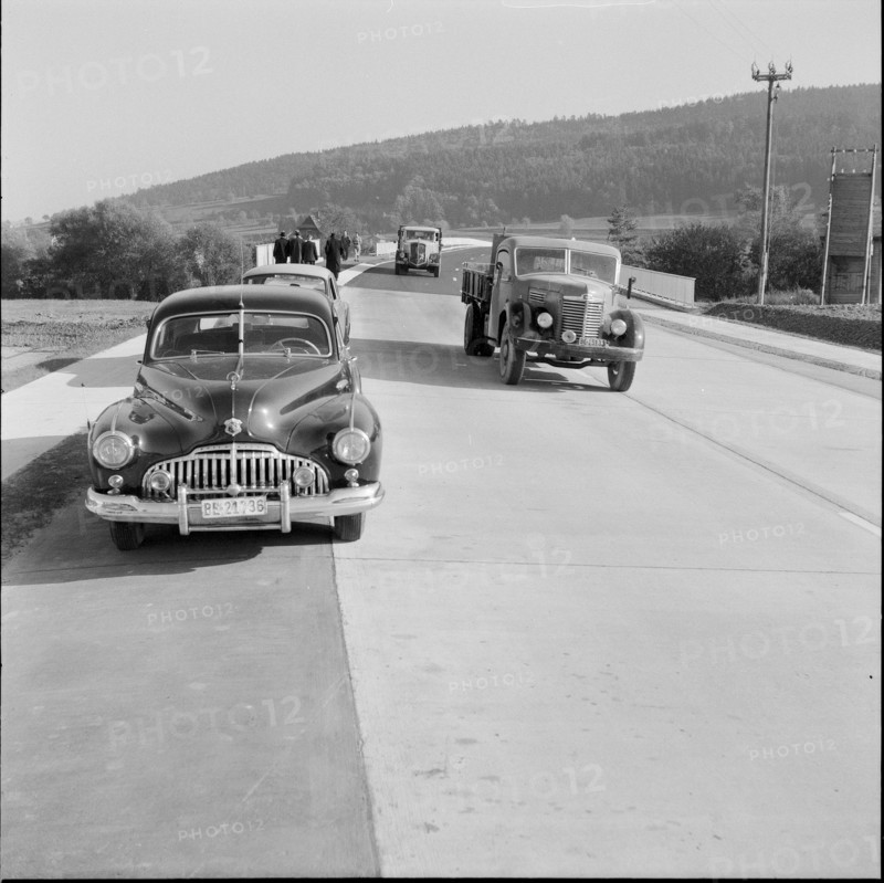 Berne - Bienne connection road near Studen 1955