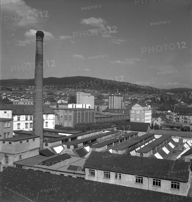 Factory building in Zurich 1948: Farberei Schutz