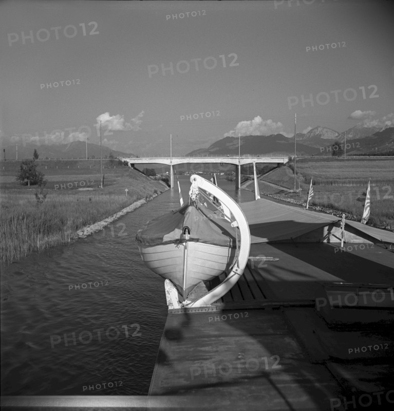 Boat in a canal, Lachen 1946