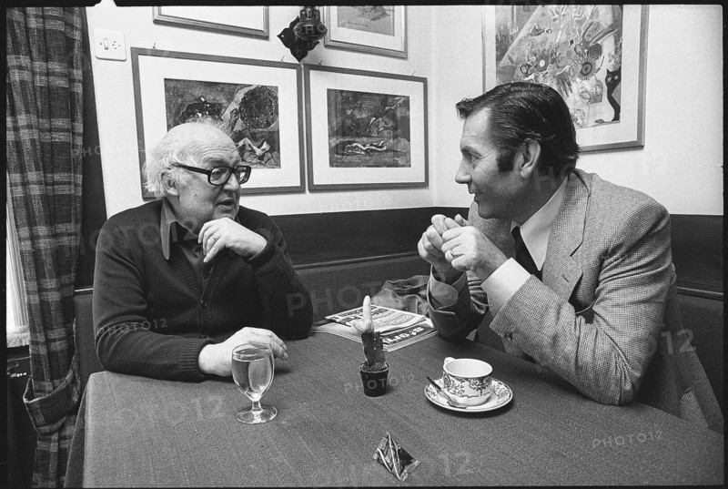 Swiss writer Friedrich Duerrenmatt interviewed by Ringier journalist Rolf Bigler 1977