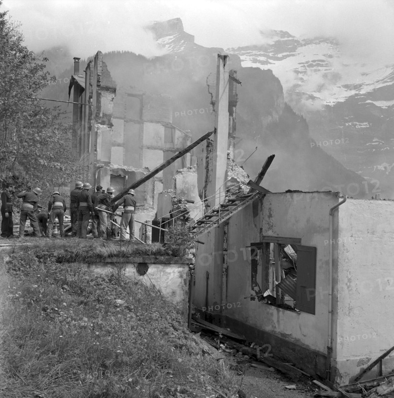 Burning down of the Grand Hotel Diablerets, Les Diablerets 1956