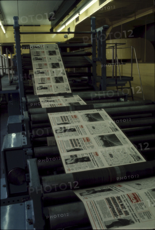 Offset rotary press for the SonntagsBlick, 1969