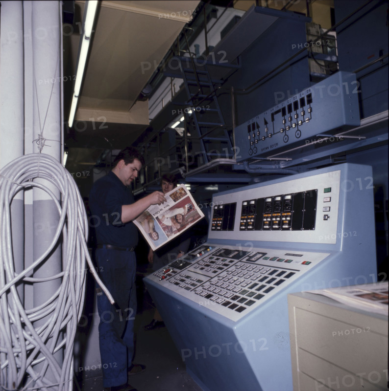 Offset rotary press for the SonntagsBlick, 1969