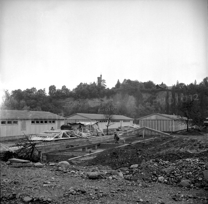 Housing shortage, barracks serving for temporary accommodation, Geneva 1961